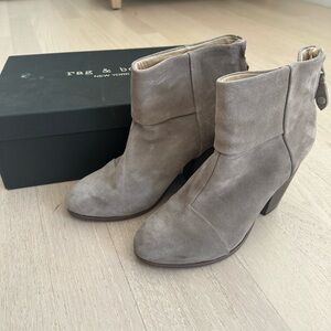Rag & Bone Newbury Grey Suede Booties